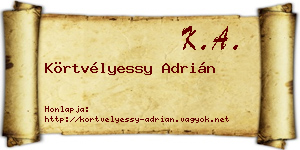 Körtvélyessy Adrián névjegykártya