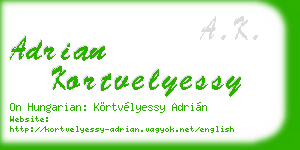 adrian kortvelyessy business card