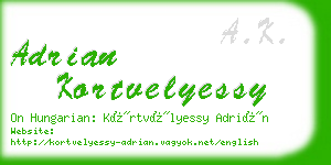 adrian kortvelyessy business card